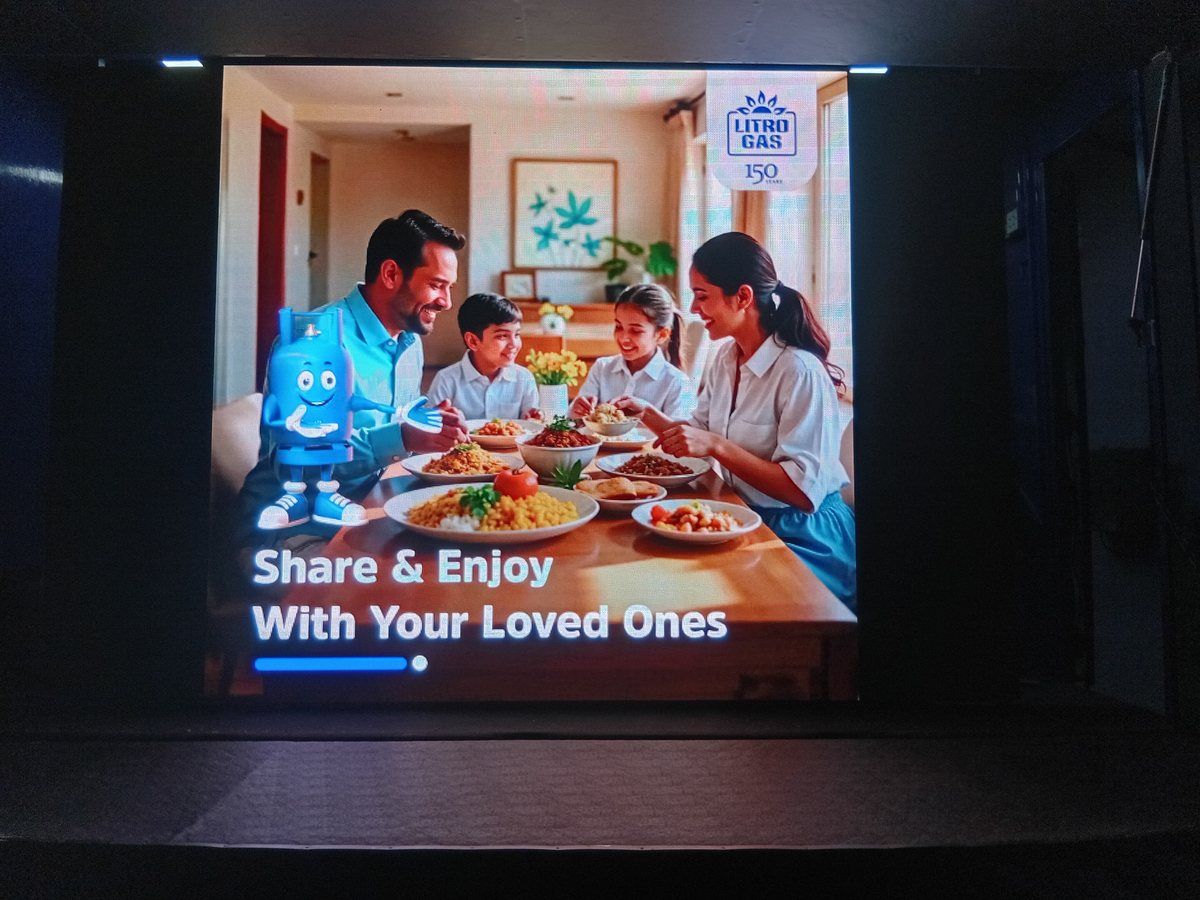 Eco Pro LED screen displaying advertisement content
