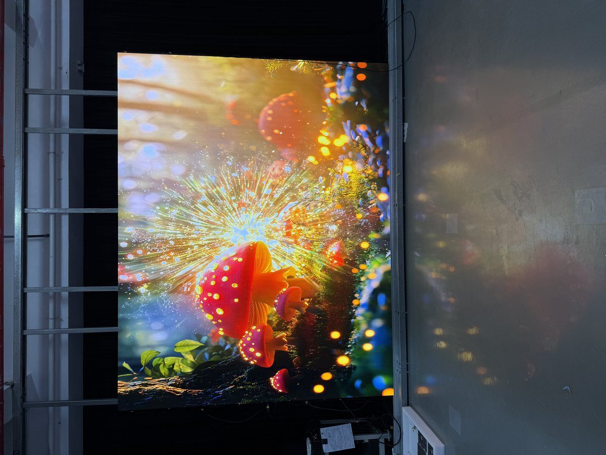 FinPIX Air fine pitch LED wall glowing with vivid content