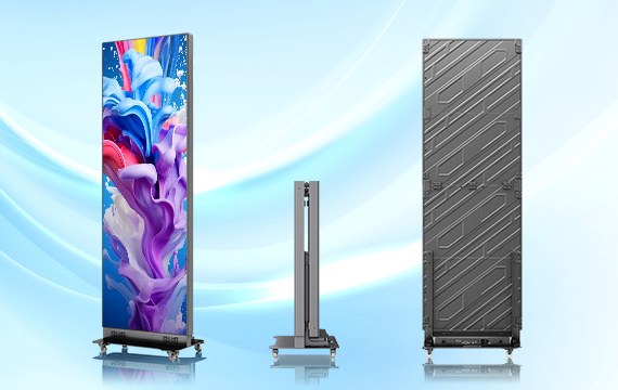 Plug-and-play LED poster display for storefronts and retail